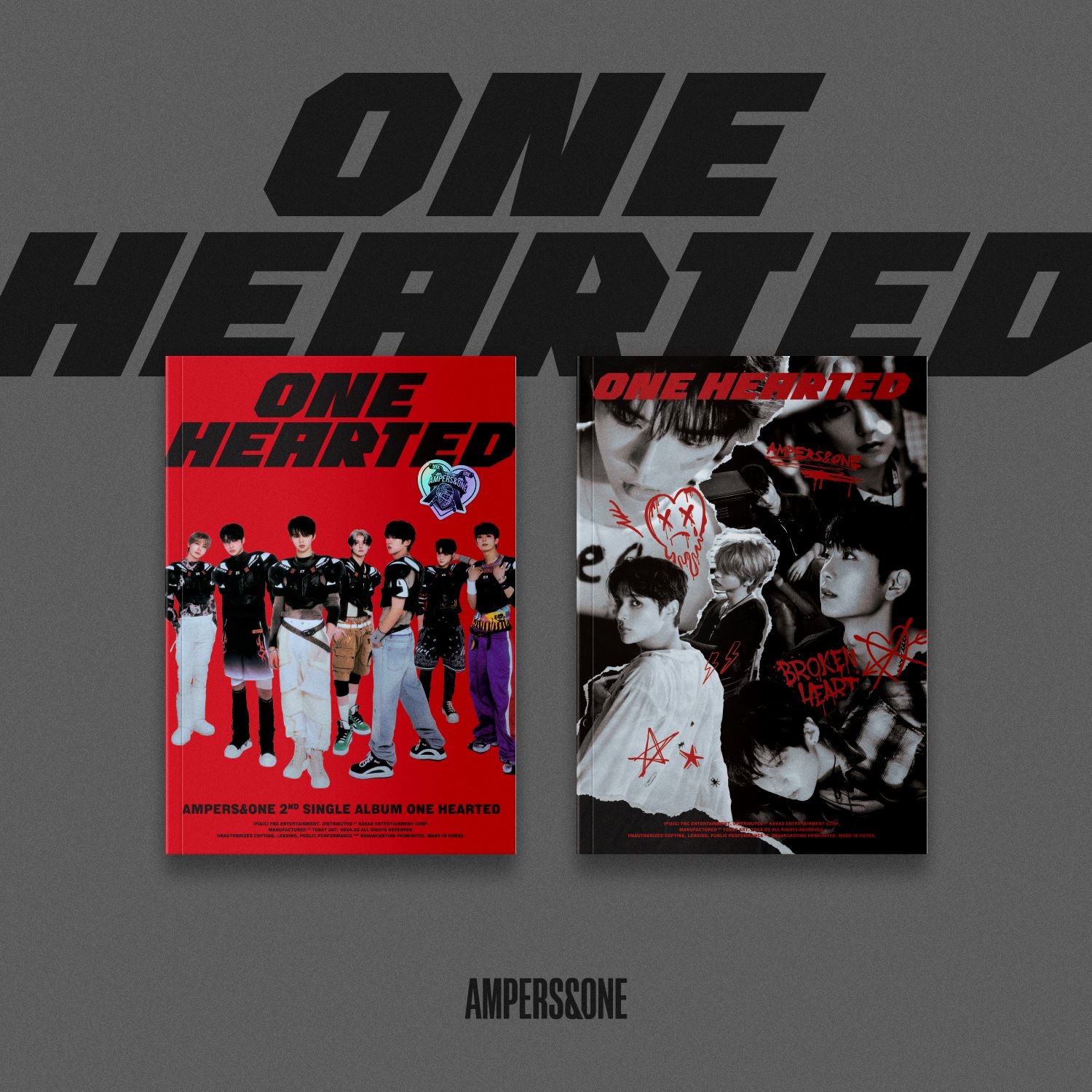 AMPERS&ONE - 2ND SINGLE ALBUM [ONE HEARTED] Kpop Album - Kpop Wholesale | Seoufly