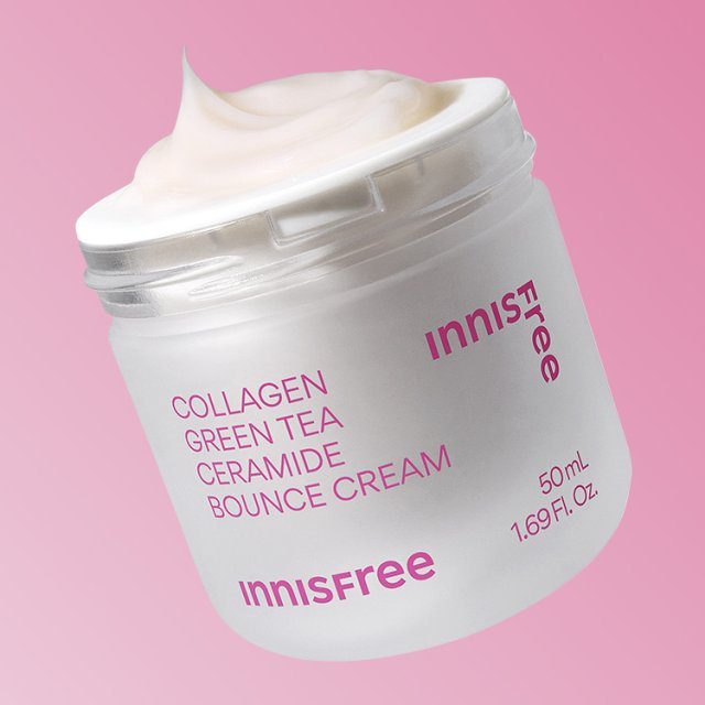 INNISFREE Collagen Green Tea Ceramide Bounce Cream 50mL - Kpop Wholesale | Seoufly