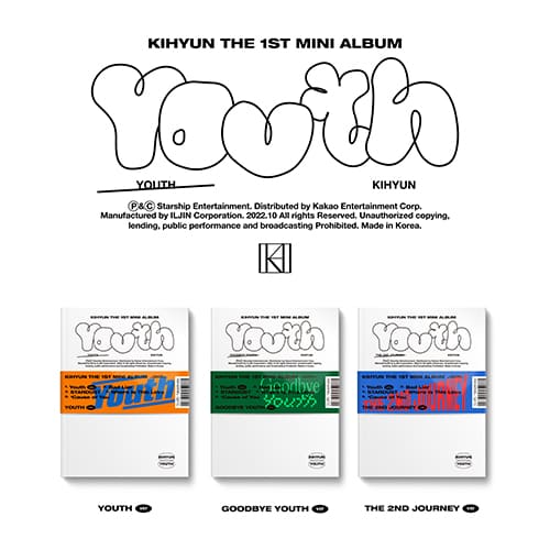 KIHYUN - 1ST MINI ALBUM [YOUTH] Kpop Album - Kpop Wholesale | Seoufly