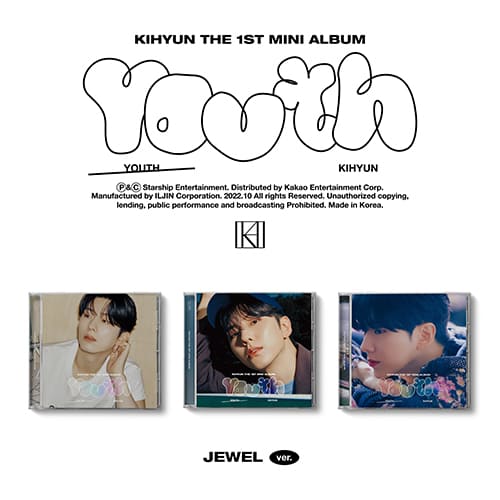KIHYUN - 1ST MINI ALBUM [YOUTH] JEWEL VER. Kpop Album - Kpop Wholesale | Seoufly