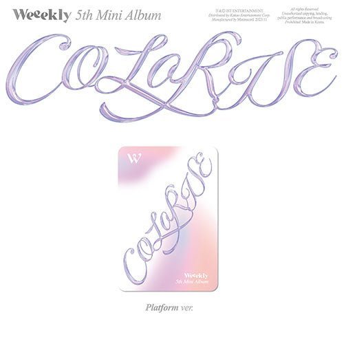 Weeekly - 5TH MINI ALBUM [ColoRise] PLATFORM Ver. Kpop Album - Kpop Wholesale | Seoufly